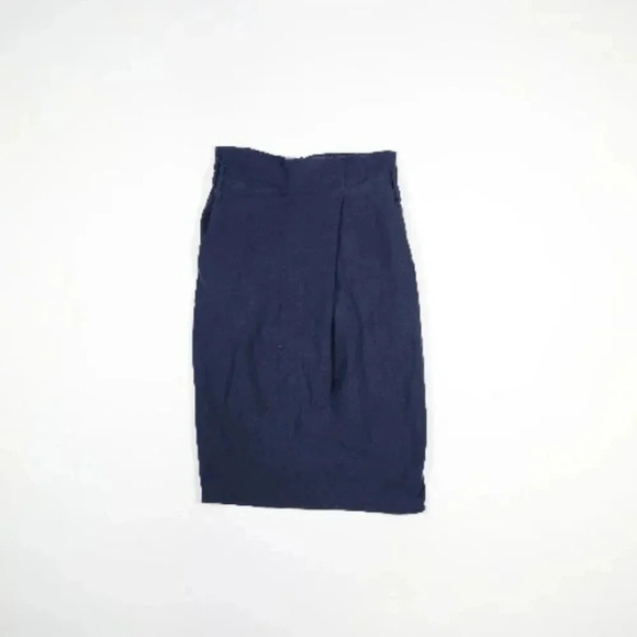 Moon River Dark Blue Midi Skirt - Picture 1 of 2